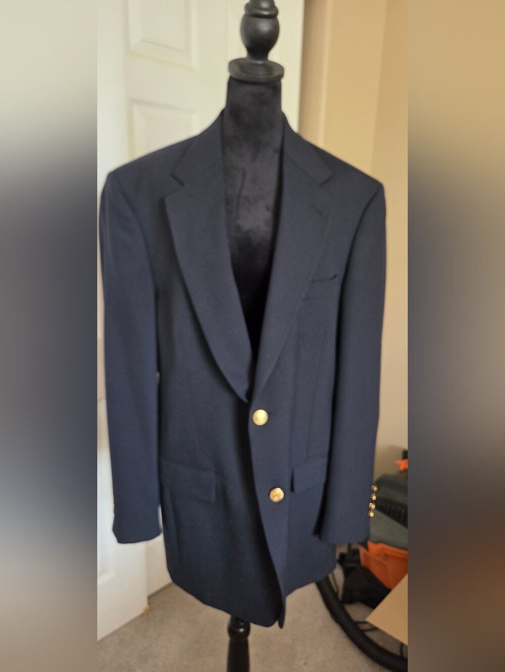 Wimbledon Wool Blend Two Gold Button Navy Blazer